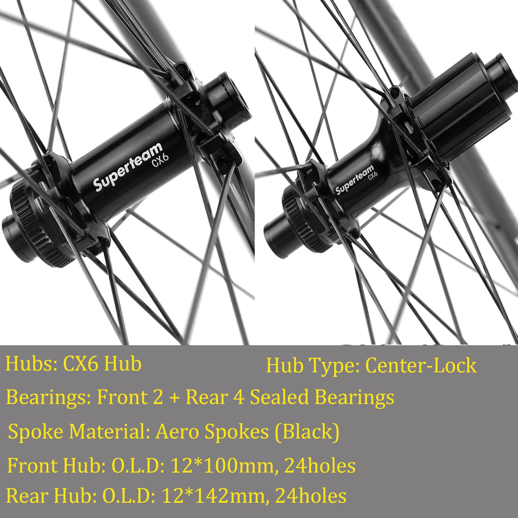 Amazon.com : Superteam Carbon Wheelset Disc Brake 700c Road Bike